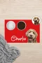 MAtGo Pati Hayvana isme Özel Fotoğraflı Beslenme Matı Kaymaz Sıvı Geçirmez Kedi Köpek Mama Paspası 50x70cm
