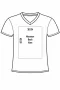 Promix Go Unisex T-Shirt V Yaka Kısa Kol Kişiye İsme Özel Tasarım Private Label New Design