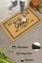 Valerine Life Welcome Nazar Boncuğu Siyah Çerçeve Ev Ofis işyeri Dış Kapı Önü Paspası 45x70cm