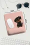 SonicTouch Pembe Bilek Destekli Yavru Köpek Dikdörtgen Pürüzsüz Yüzey Ergonomik Mouse Pad 18x22cm