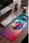 SonicTouch Kalp Çiçeği Kaymaz Taban Dikişsiz Kenar Pürüzsüz Yüzey Gamer Klavye Mousepad 32x70cm