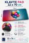 SonicTouch Kalp Çiçeği Kaymaz Taban Dikişsiz Kenar Pürüzsüz Yüzey Gamer Klavye Mousepad 32x70cm
