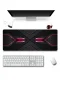 SonicTouch Prizma Kırmızı Petek Desenli Gamer Oyuncu Dikişsiz Sıvı Geçirmez Siyah Klavye Mouse Pad 32x70Cm