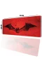 SonicTouch Yarasa Desenli Kırmızı Gamer Oyuncu Dikişsiz Sıvı Geçirmez Klavye Mouse Pad 32x70Cm
