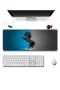 SonicTouch Şahlanan Ahal Teke Mavi Gri Gamer Oyuncu Dikişsiz Sıvı Geçirmez Klavye Mouse Pad 32x70Cm