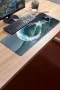 SonicTouch Dalgaların İhtişamı Ay Yıldızlı Kaymaz Gaming Oyuncu Masaüstü Dikişsiz Klavye Mouse Pad 32x70Cm