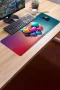 SonicTouch Kalp Çiçeği Kaymaz Taban Dikişsiz Kenar Pürüzsüz Yüzey Gamer Klavye Mousepad 32x70cm