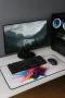 SonicTouch Duman Smoke Kaymaz Gaming Oyuncu Masaüstü Dikişsiz Yeşil Pembe Sarı Klavye Mouse Pad 32x70Cm