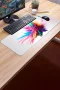 SonicTouch Duman Smoke Kaymaz Gaming Oyuncu Masaüstü Dikişsiz Yeşil Pembe Sarı Klavye Mouse Pad 32x70Cm