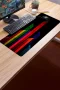 SonicTouch Renkli Soyut Çizgiler Gamer Oyuncu Dikişsiz Sıvı Geçirmez Klavye Mouse Pad 32x70Cm