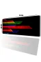 SonicTouch Renkli Soyut Çizgiler Gamer Oyuncu Dikişsiz Sıvı Geçirmez Klavye Mouse Pad 32x70Cm
