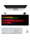 SonicTouch Renkli Soyut Çizgiler Gamer Oyuncu Dikişsiz Sıvı Geçirmez Klavye Mouse Pad 32x70Cm