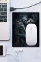 SonicTouch Karanlık İskelet Çift Kaydırmaz Gaming Oyuncu Dikişsiz Siyah Mouse Pad17x21cm