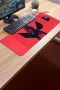 SonicTouch Kırmızı Siyah V-Max Kaymaz Gaming Oyuncu Masaüstü Dikişsiz Klavye Mouse Pad 32x70Cm