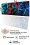 SonicTouch Klavye Mousepad 32x70cm Neon Samurai Dikişsiz Pürüzsüz Sıvı Geçirmez Kaymaz Taban