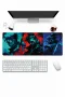 SonicTouch Klavye Mousepad 32x70cm Neon Samurai Dikişsiz Pürüzsüz Sıvı Geçirmez Kaymaz Taban
