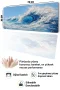 SonicTouch Klavye Mousepad 32x70cm Turkuaz Dalgalar Dikişsiz Pürüzsüz Sıvı Geçirmez Kaymaz Taban