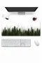SonicTouch Klavye Mousepad 32x70cm Sisli Çamlar Dikişsiz Pürüzsüz Sıvı Geçirmez Kaymaz Taban