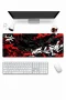 SonicTouch Klavye Mousepad 32x70cm Kızıl Kaos Dikişsiz Pürüzsüz Sıvı Geçirmez Kaymaz Taban