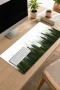 SonicTouch Klavye Mousepad 32x70cm Sisli Çamlar Dikişsiz Pürüzsüz Sıvı Geçirmez Kaymaz Taban