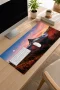 SonicTouch Klavye Mousepad 32x70cm Kızıl Dağlar Dikişsiz Pürüzsüz Sıvı Geçirmez Kaymaz Taban