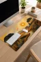 SonicTouch Klavye Mousepad 32x70cm Altın Vadi Dikişsiz Pürüzsüz Sıvı Geçirmez Kaymaz Taban