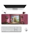 SonicTouch Klavye Mousepad 32x70cm Pembe Huzur Dikişsiz Pürüzsüz Sıvı Geçirmez Kaymaz Taban