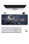 SonicTouch Klavye Mousepad 40x90cm Duman Hilali Dikişsiz Pürüzsüz Sıvı Geçirmez Kaymaz Taban