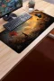 SonicTouch Klavye Mousepad 40x90cm Kozmik Flora Dikişsiz Pürüzsüz Sıvı Geçirmez Kaymaz Taban