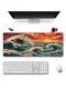 SonicTouch Klavye Mousepad 40x90cm Japon Gün Batımı Dikişsiz Pürüzsüz Sıvı Geçirmez Kaymaz Taban