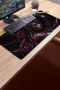 SonicTouch Klavye Mousepad 40x90cm Kızıl Siber Kraliçe Dikişsiz Pürüzsüz Sıvı Geçirmez Kaymaz Taban