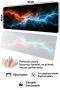 SonicTouch Klavye Mousepad 40x90cm Enerji Kırılması Dikişsiz Pürüzsüz Sıvı Geçirmez Kaymaz Taban