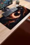 SonicTouch Klavye Mousepad 40x90cm Alev Hilali Dikişsiz Pürüzsüz Sıvı Geçirmez Kaymaz Taban