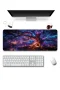 SonicTouch Klavye Mousepad 40x90cm Neon Hayat Ağacı Dikişsiz Pürüzsüz Sıvı Geçirmez Kaymaz Taban