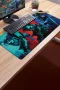 SonicTouch Klavye Mousepad 40x90cm Neon Samurai Dikişsiz Pürüzsüz Sıvı Geçirmez Kaymaz Taban