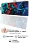 SonicTouch Klavye Mousepad 40x90cm Neon Samurai Dikişsiz Pürüzsüz Sıvı Geçirmez Kaymaz Taban
