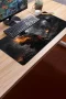 SonicTouch Klavye Mousepad 40x90cm Ateş Hattı Dikişsiz Pürüzsüz Sıvı Geçirmez Kaymaz Taban