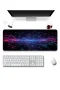 SonicTouch Klavye Mousepad 40x90cm Siber Doku Dikişsiz Pürüzsüz Sıvı Geçirmez Kaymaz Taban
