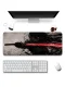 SonicTouch Klavye Mousepad 40x90cm Kızıl Katana Dikişsiz Pürüzsüz Sıvı Geçirmez Kaymaz Taban