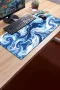SonicTouch Klavye Mousepad 40x90cm Buzul Girdabı Dikişsiz Pürüzsüz Sıvı Geçirmez Kaymaz Taban