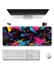 SonicTouch Klavye Mousepad 40x90cm Retro Patlama Dikişsiz Pürüzsüz Sıvı Geçirmez Kaymaz Taban