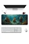 SonicTouch Klavye Mousepad 40x90cm Okyanus Senfonisi Dikişsiz Pürüzsüz Sıvı Geçirmez Kaymaz Taban