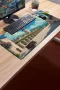 SonicTouch Klavye Mousepad 40x90cm Dağ Kasabası Dikişsiz Pürüzsüz Sıvı Geçirmez Kaymaz Taban