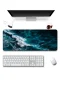 SonicTouch Klavye Mousepad 40x90cm Mavi Derinlik Dikişsiz Kenar Pürüzsüz Sıvı Geçirmez Kaymaz Taban