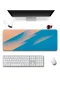 SonicTouch Klavye Mousepad 40x90cm Mercan Ufku Dikişsiz Pürüzsüz Sıvı Geçirmez Kaymaz Taban