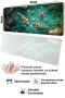 SonicTouch Klavye Mousepad 40x90cm Turkuaz Koi Gölü Dikişsiz Pürüzsüz Sıvı Geçirmez Kaymaz Taban