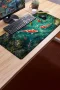 SonicTouch Klavye Mousepad 40x90cm Turkuaz Koi Gölü Dikişsiz Pürüzsüz Sıvı Geçirmez Kaymaz Taban