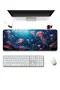 SonicTouch Klavye Mousepad 40x90cm Işıltılı Derinlikler Dikişsiz Pürüzsüz Sıvı Geçirmez Kaymaz Taban