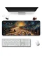 SonicTouch Klavye Mousepad 40x90cm Kozmik Mozaik Yol Dikişsiz Pürüzsüz Sıvı Geçirmez Kaymaz Taban