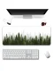 SonicTouch Klavye Mousepad 40x90cm Sisli Çamlar Dikişsiz Kenar Pürüzsüz Sıvı Geçirmez Kaymaz Taban